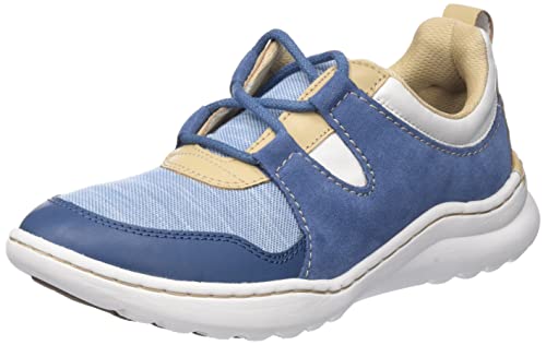 Clarks Damskie tenisówki Teagan, niebieski szary grzebień, 10 UK