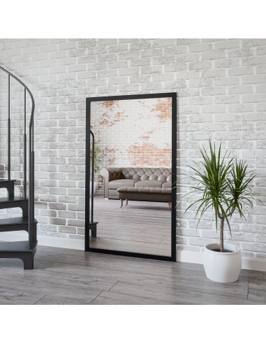 Duże lustro w prostej eleganckiej drewnianej ramie 4501 - kolor ramy do wyboru, Lustro w ramie: 150x200