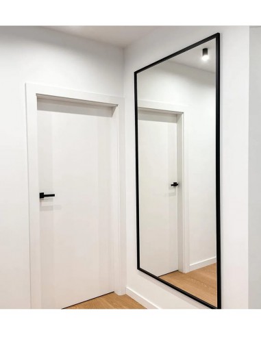 Nowoczesne duże lustro ścienne w drewnianej ramie 1503 - kolor ramy do wyboru, Lustro w ramie: 130x250