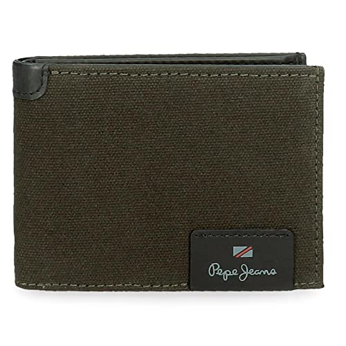 Pepe Jeans Hilltop poziomy portfel z portfelem, unikalny, zielony, única, Poziomy portfel z torebką