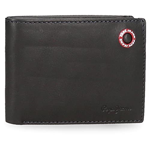 Pepe Jeans Badge Poziomy portfel z portfelem, unikalny, Niebieski, única, Poziomy portfel z torebką
