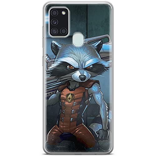 Etui Rocket 001 Marvel Nadruk pełny Niebieski Producent: Samsung, Model: A21s