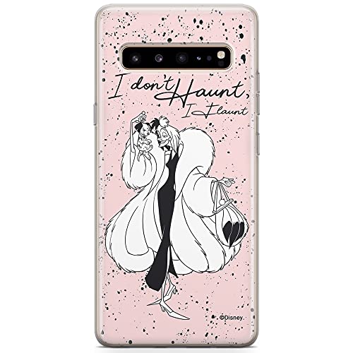 Etui Disney dedykowane do Samsung S10 5G, wzór: Cruella i Puppy 001 Etui całkowicie zadrukowane, oryginalne i oficjalnie licencjonowane