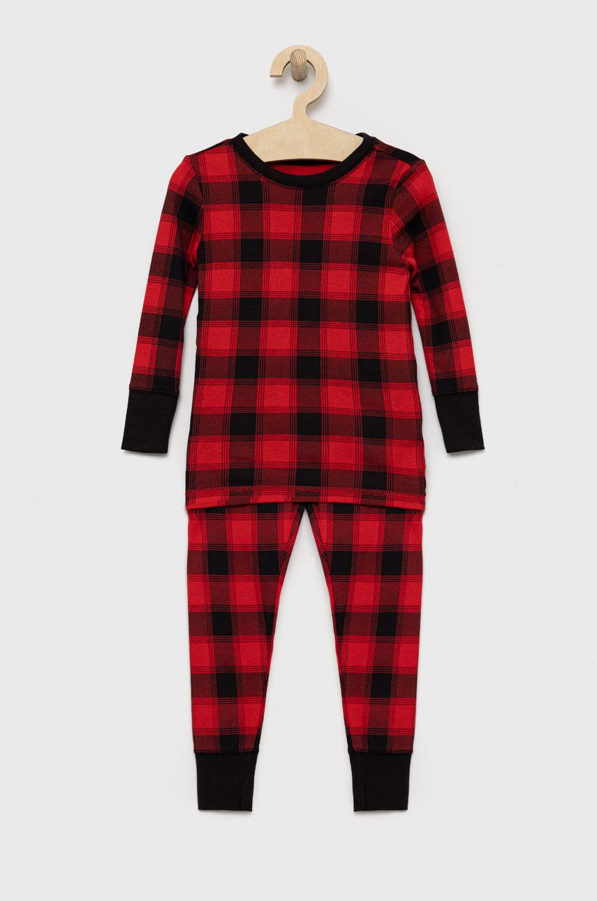 Piżamy chłopięce - GAP piżama bawełniana dziecięca kolor czerwony wzorzysta - Gap - grafika 1