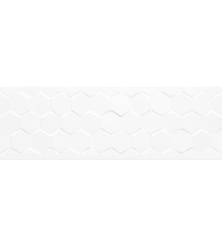 Ceramika Color CCR12-1 HEXAGON WHITE GLOSSY RETT 25x75