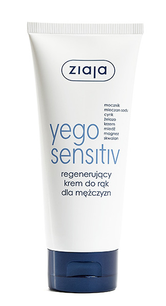 Ziaja Yego Sensitiv regenerujący krem do rąk dla mężczyzn + yego żel pod prysznic dla mężczyzn 3w1 twarz ciało włosy 50 ml GRATIS ! | DARMOWA DOSTAWA OD 149 PLN!