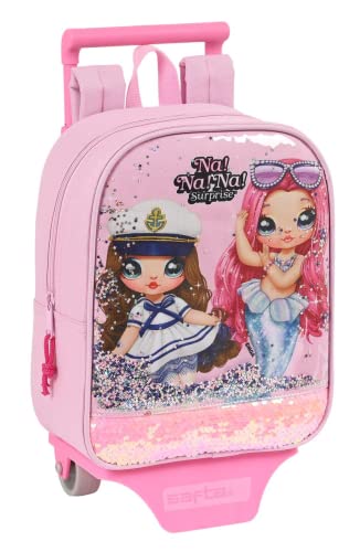 Safta Plecak 232 z wózkiem 805 Nanana Sparkles 22X28X10cm, wielokolorowy, standardowy (612264280), Wielobarwny