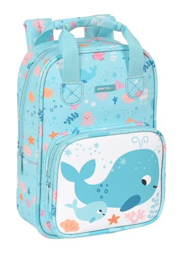 Safta, Plecak dziecięcy z uchwytami łatwe czyszczenie przedszkolne 20x28x8cm Unisex dzieci, mulikolorowe, standardowy, Mulicolor