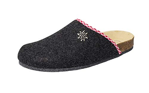 Weeger Pantofle unisex bio domowe kapcie, antracytowy - antracytowy - 47 EU