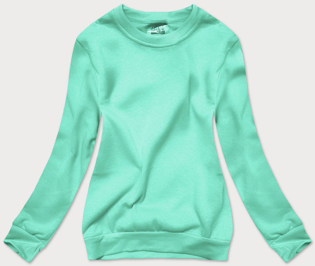 BLUZA DRESOWA DAMSKA ZE ŚCIĄGACZAMI MIĘTOWA (W01-61) - J.STYLE