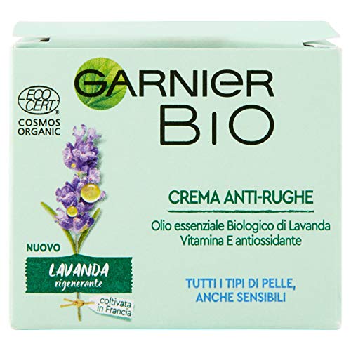 Garnier Bio krem do twarzy przeciwzmarszczkowy, regenerujący, przeciwstarzeniowy, formuła lawendowa, 50 ml, (opakowanie może się różnić)