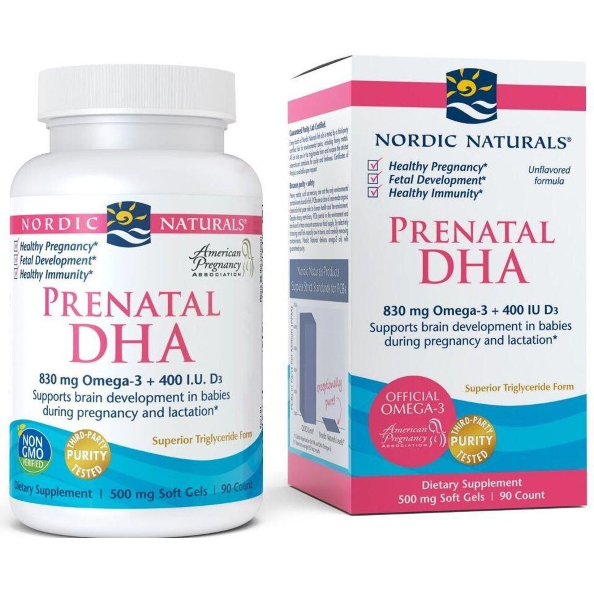 Nordic Naturals Nordic Naturals Prenatal DHA 830 mg smak truskawkowy - 90 kapsułek NN017537