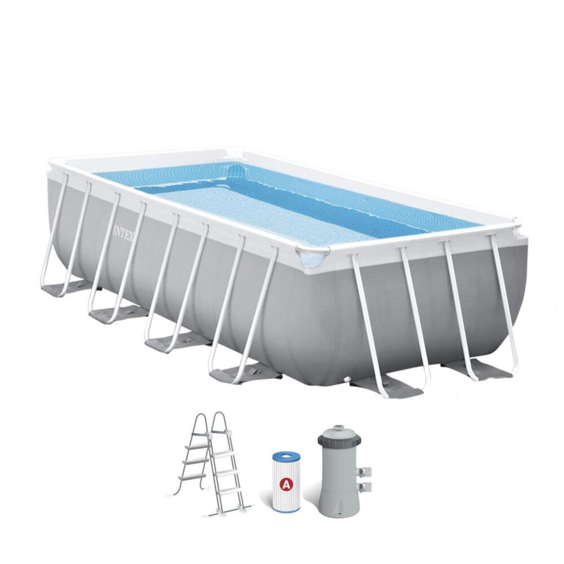 Basen stelażowy do ogrodu Intex 400 x 200 x 100 cm zestaw 9w1