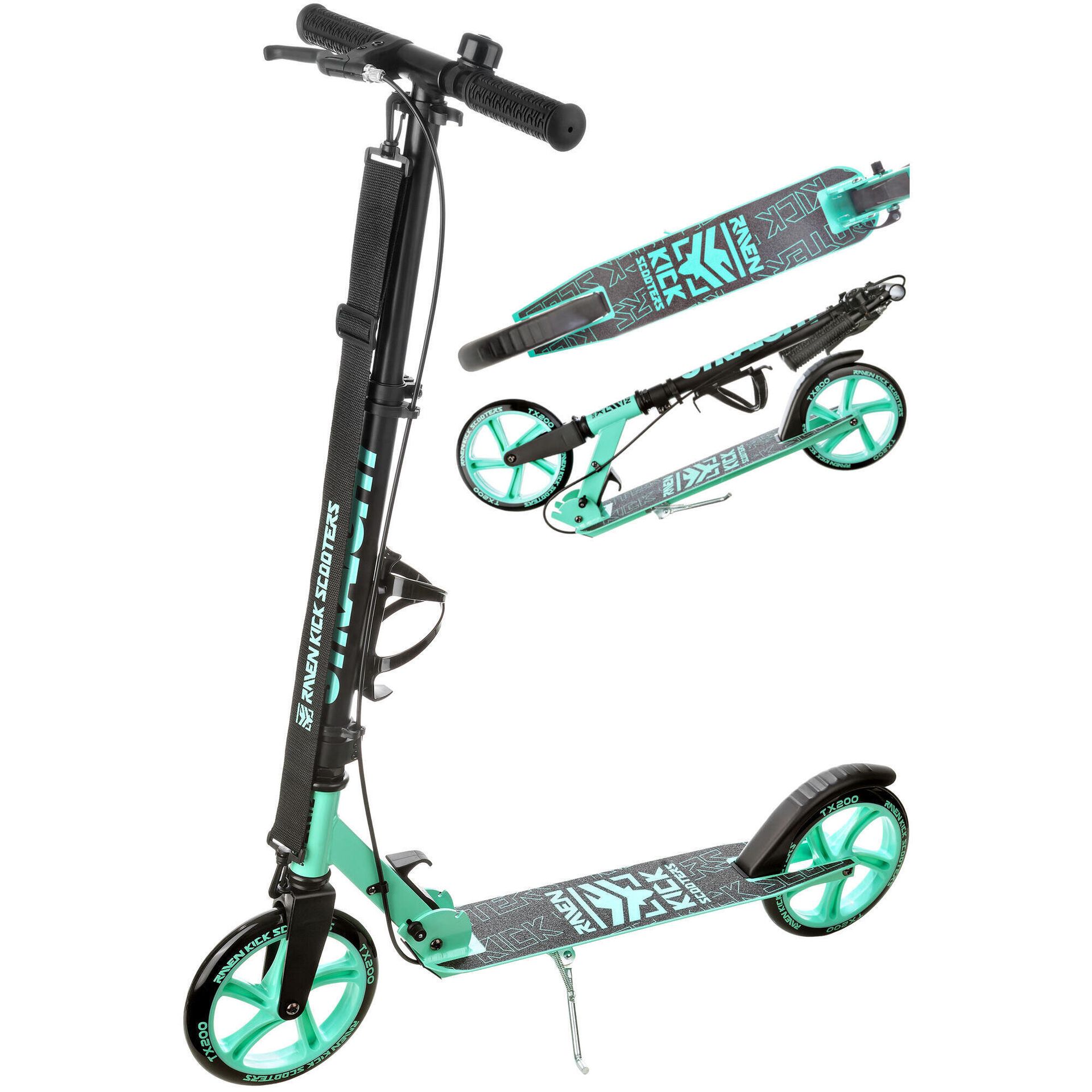 Hulajnoga Składana Raven Straight Black/Mint 200mm z hamulcem