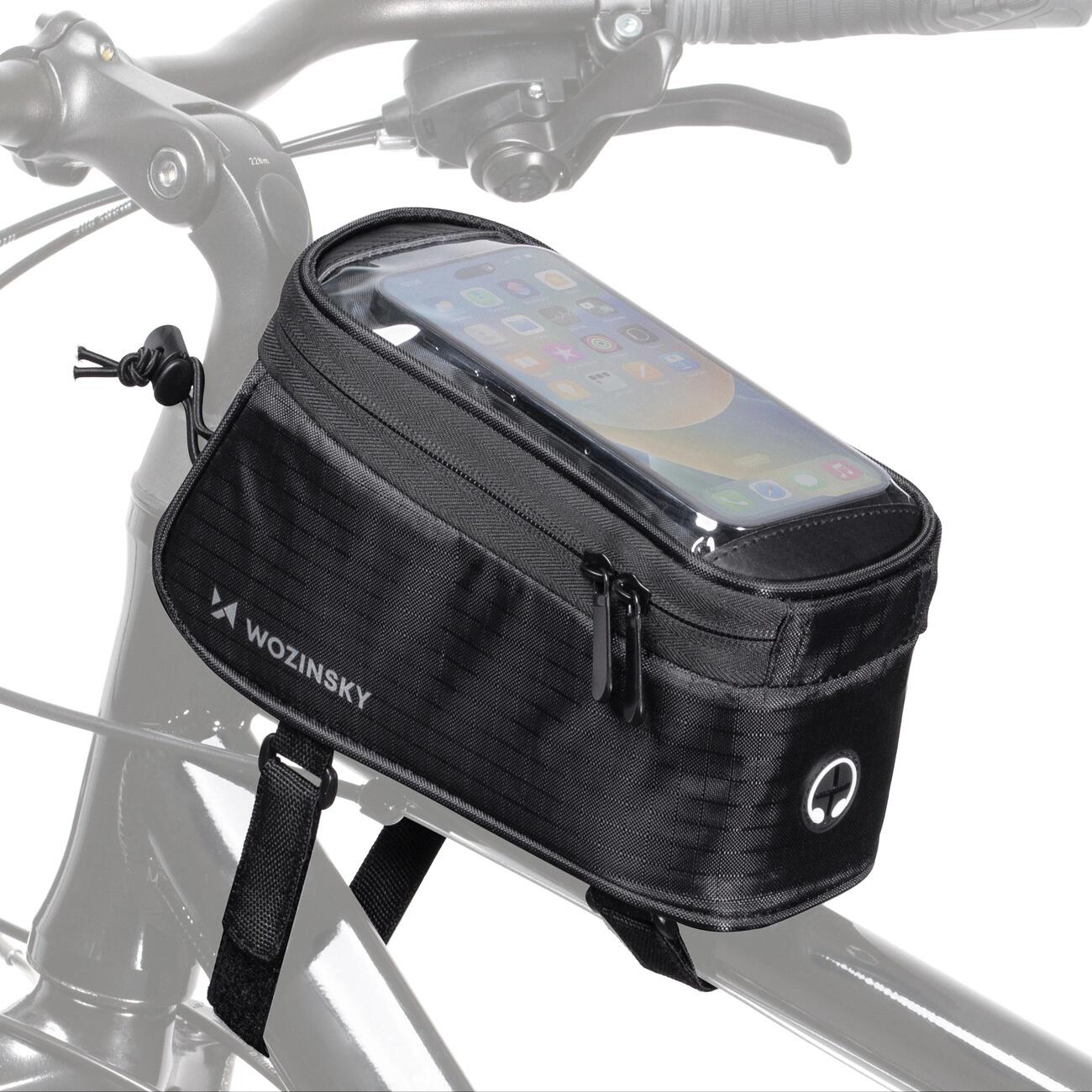 Wozinsky WBB2BK | Torba rowerowa na ramę + etui na telefon