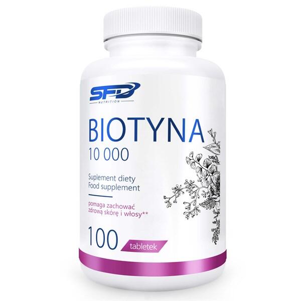 SFD SFD Biotyna 10 000 100 tabletek zdrowa skóra włosy