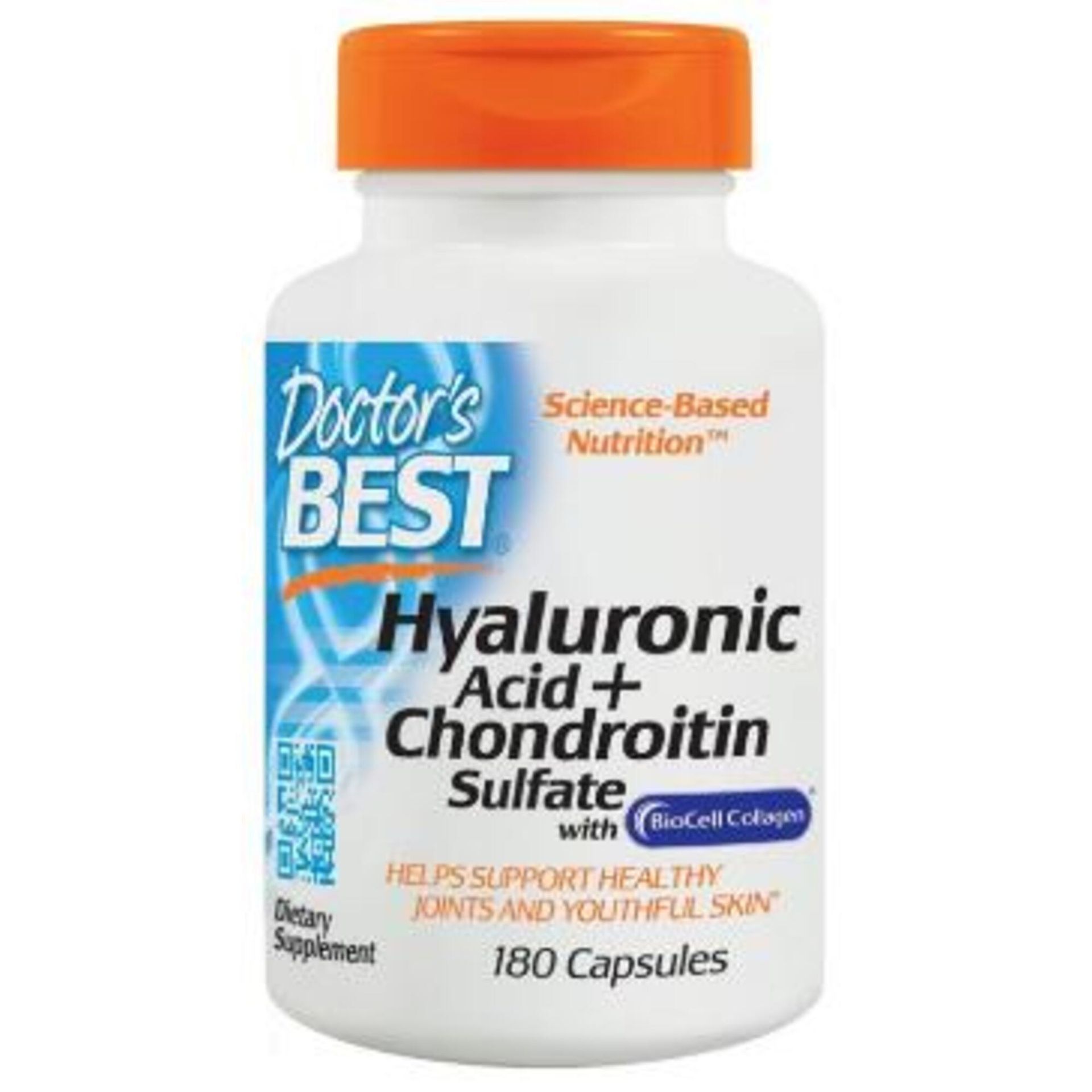 Doctor's Best Hyaluronic Acid + Chondroitin Sulfate with BioCell Collagen (180 kaps.)