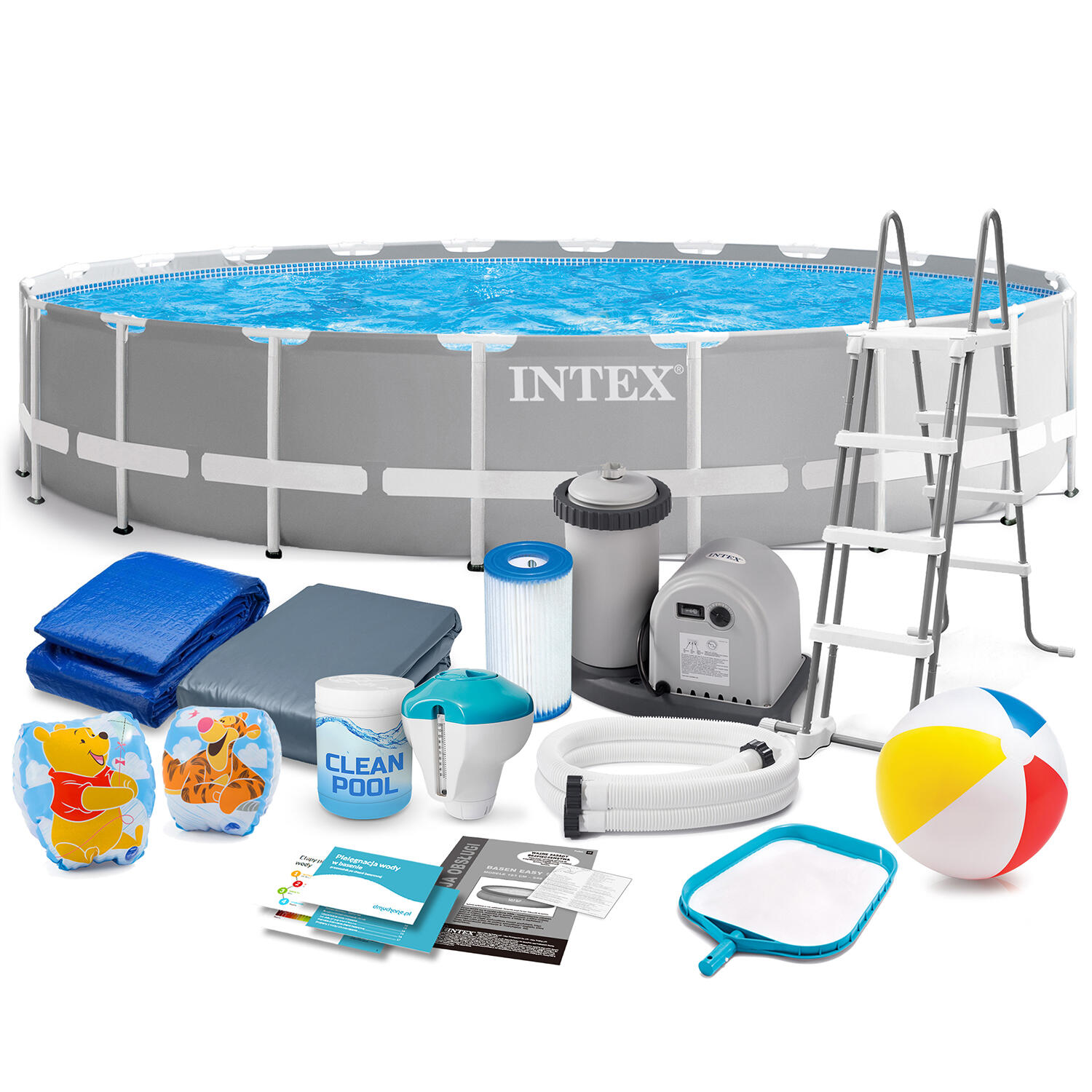 Intex Basen ogrodowy stelażowy 610 x 132 cm - zestaw 26756