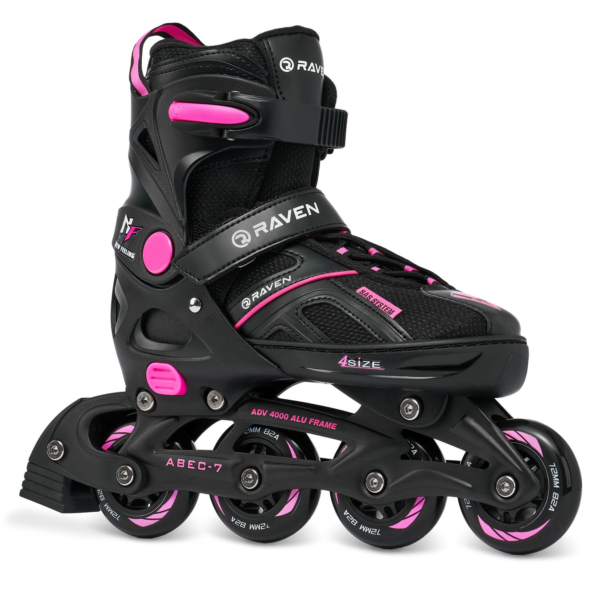 Rolki Regulowane Raven Pulse Black/Fuchsia 40-43