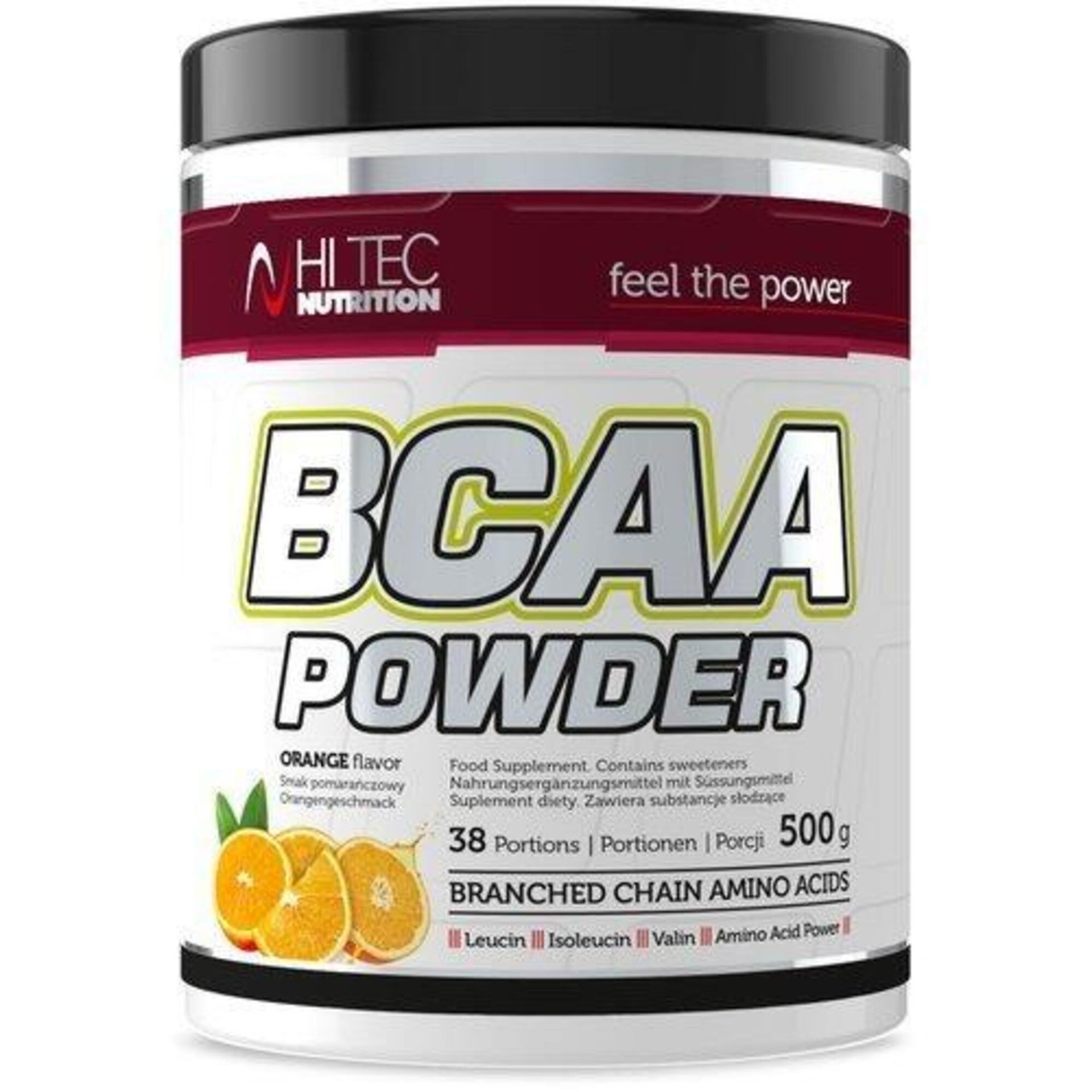 Hi-Tec Bcaa Powder 500 G Aminokwasy Pomarańczowy (TEC/005#POMAR)