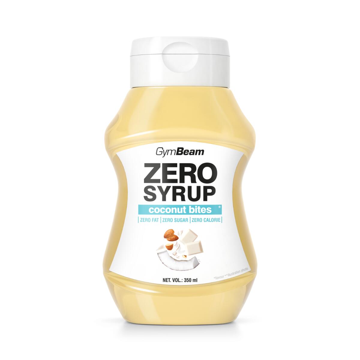GymBeam Syrop bez kalorii o smaku kuleczek kokosowych 350 ml kokos