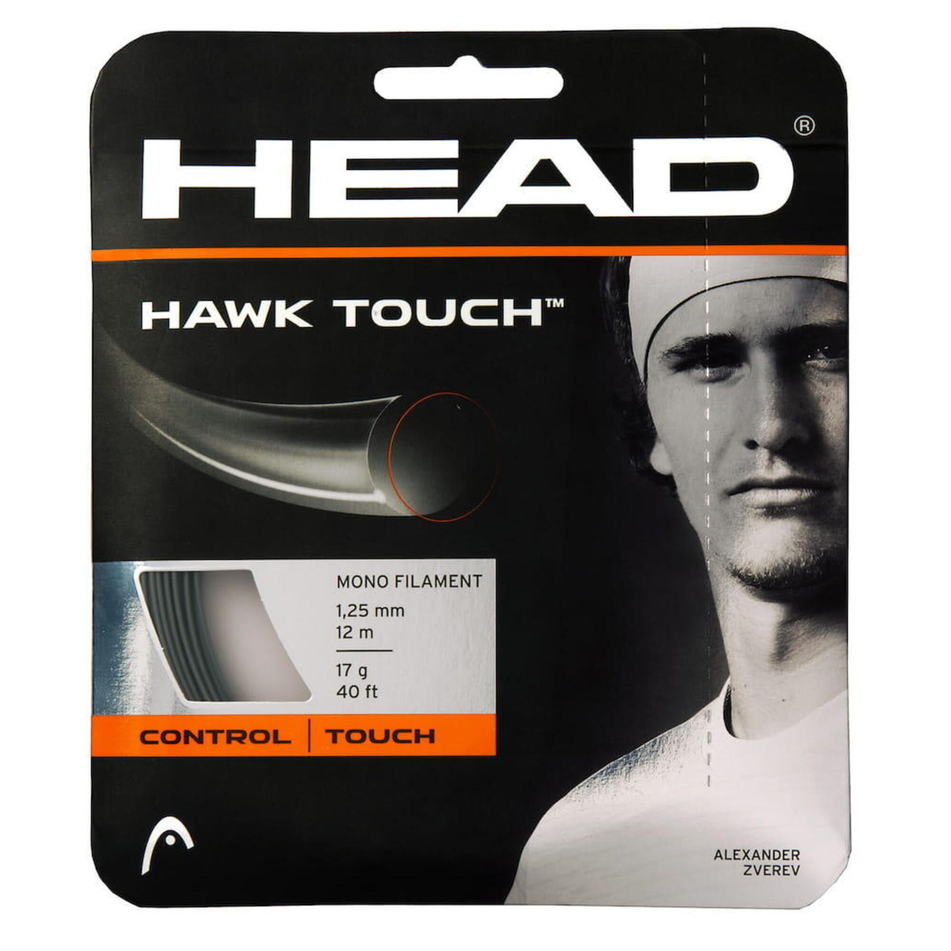 Naciąg do rakiety tenisowej Head HAWK TOUCH set 12m. anthracite 1,25 mm.