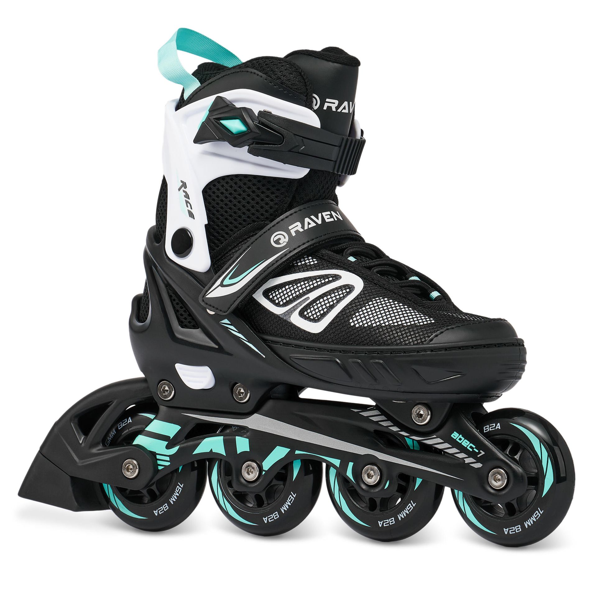 Rolki Raven Advance Black/Mint 38-42 Kauczuk