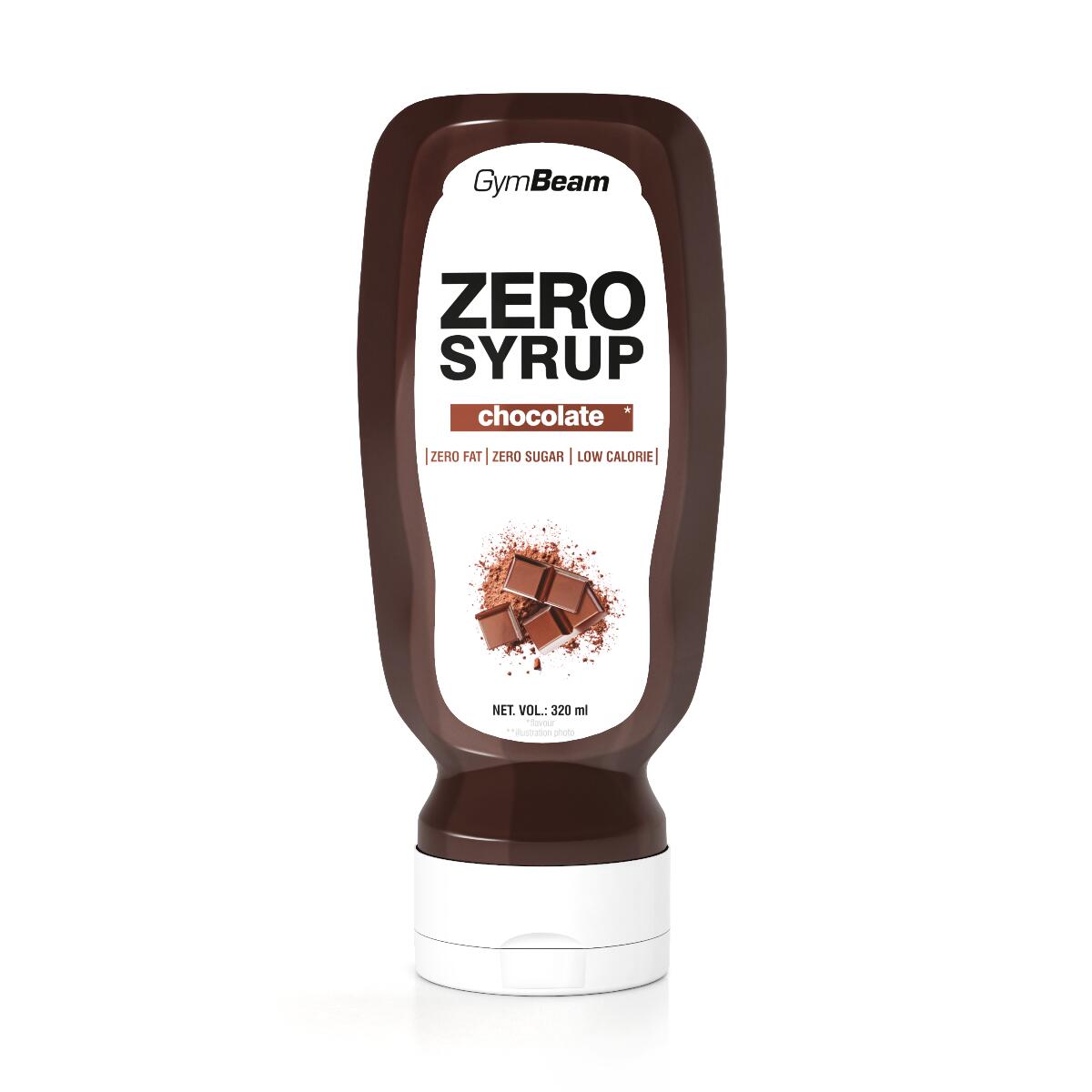 GymBeam Zero, syrop, czekolada, 320 ml