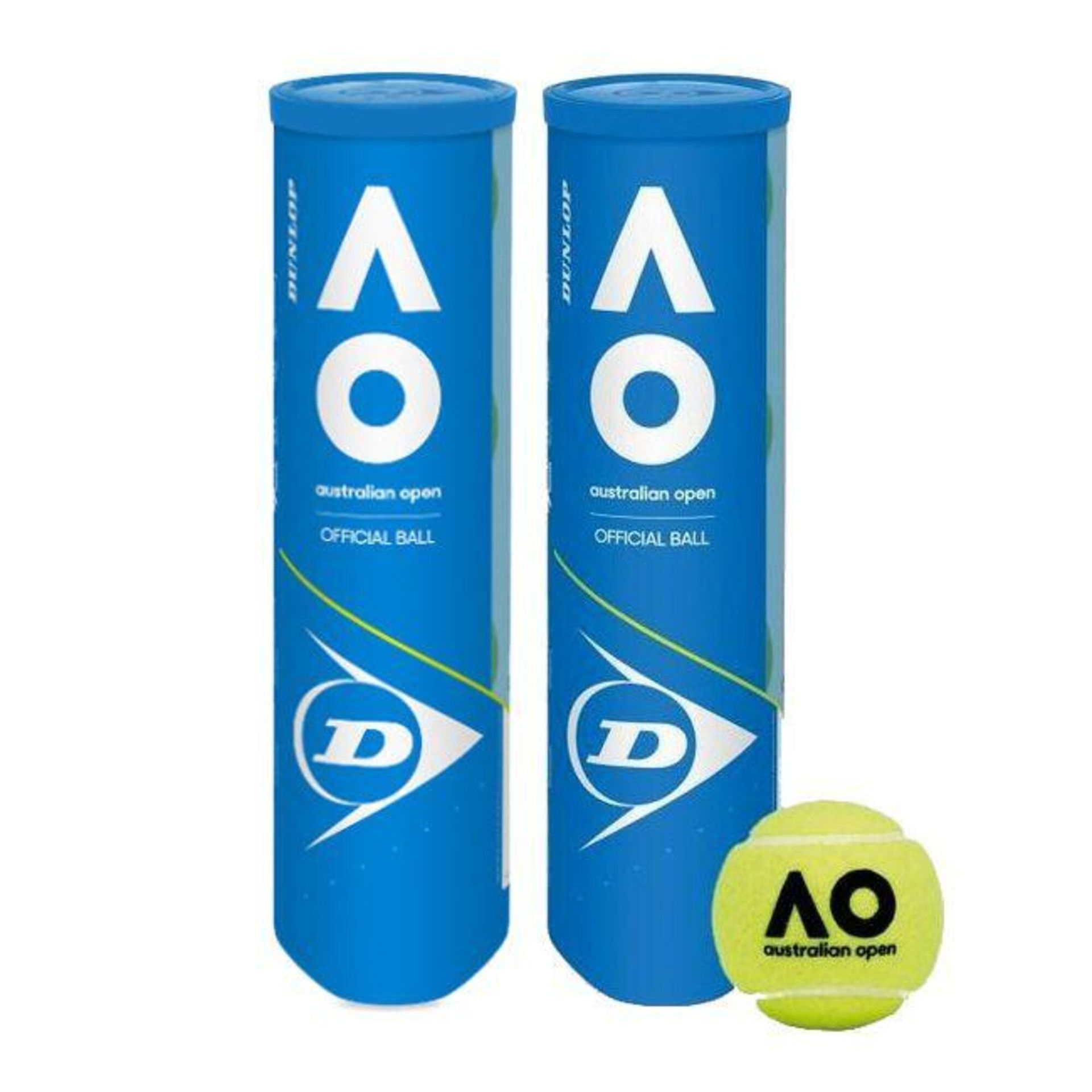 Piłki Tenisowe Dunlop Australian Open - Bipack 2 X 4 Szt.