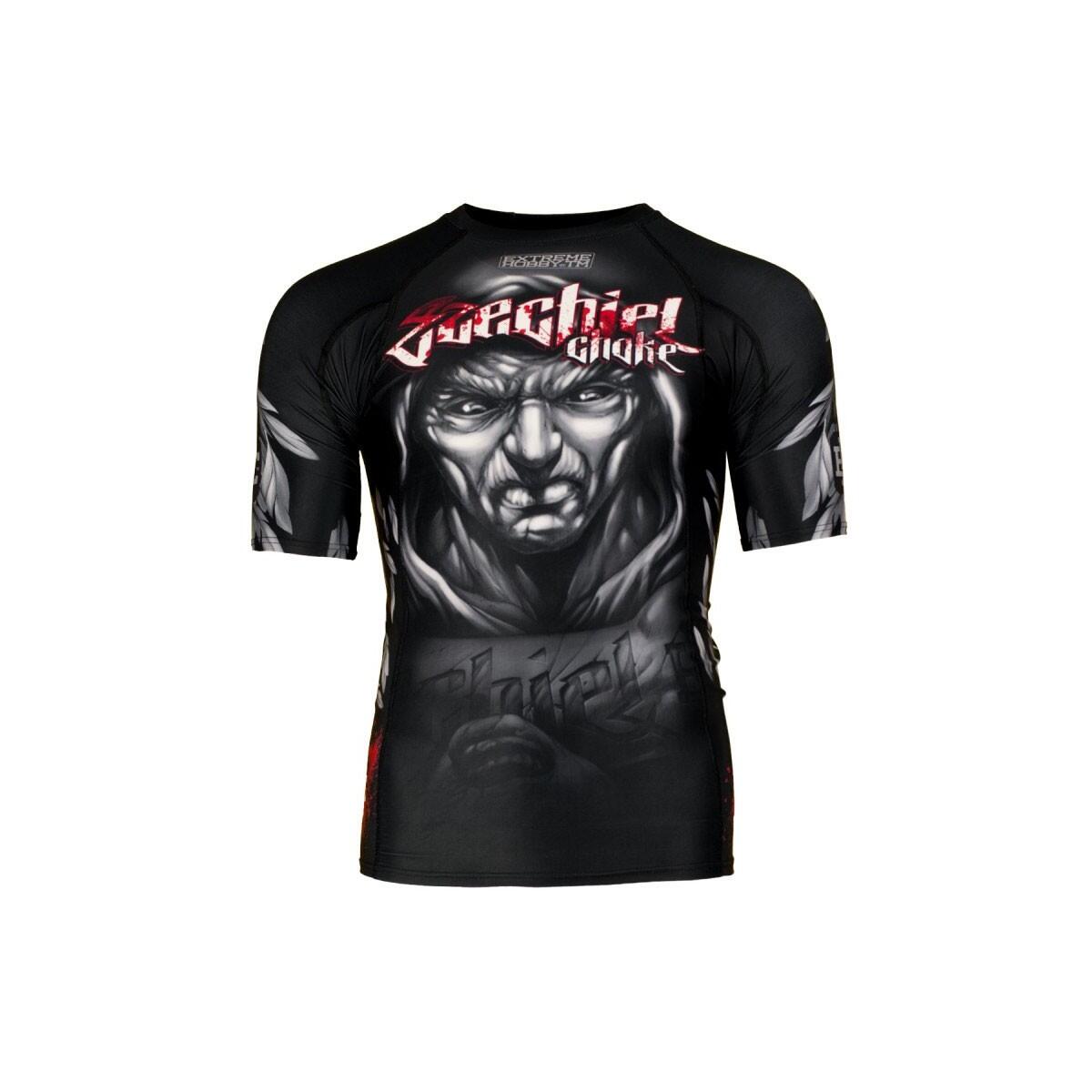 Rashguard fitness męski z krótkim rękawem EXTREME HOBBY EZECHIEL