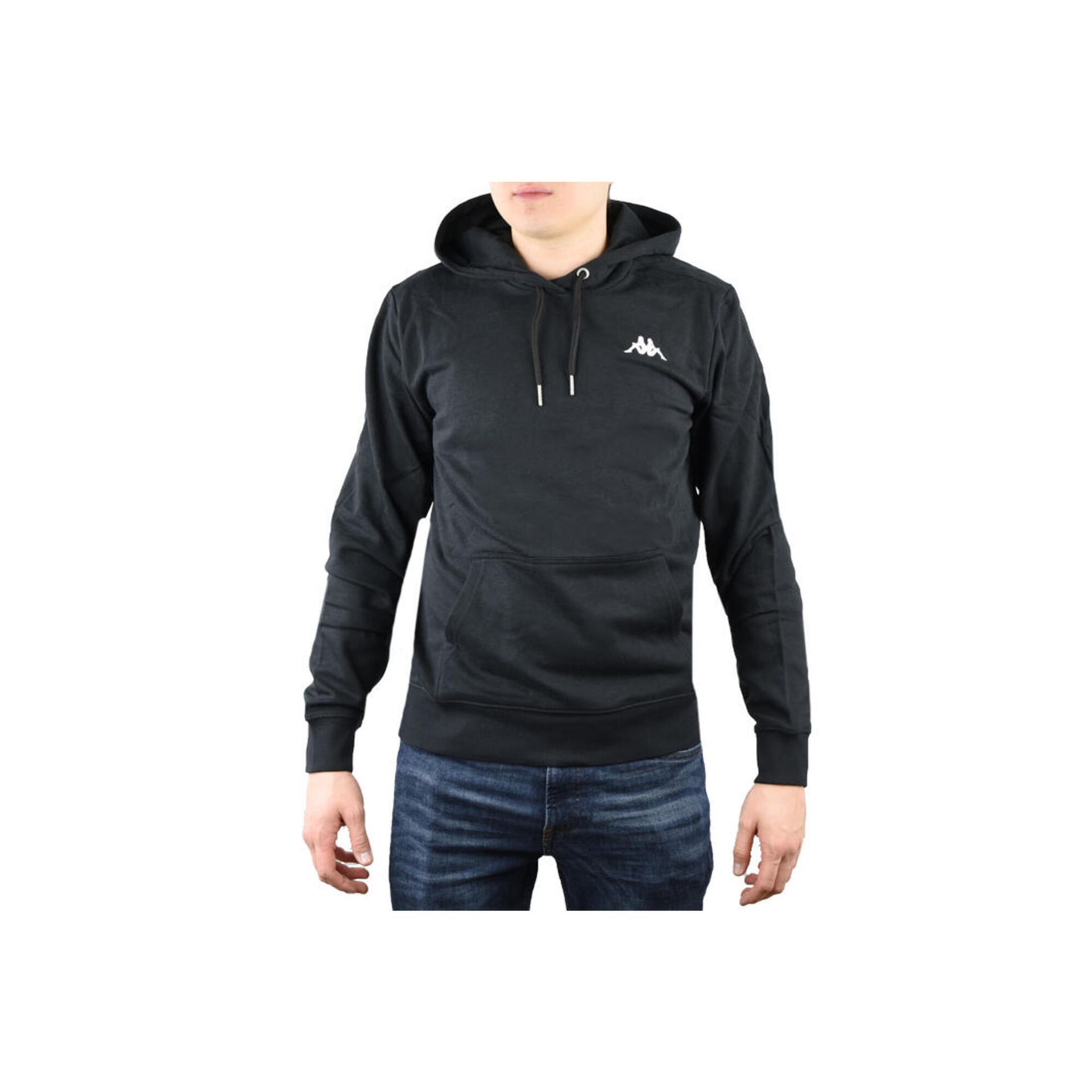 Kappa Vend Hooded, męska bluza, czarna