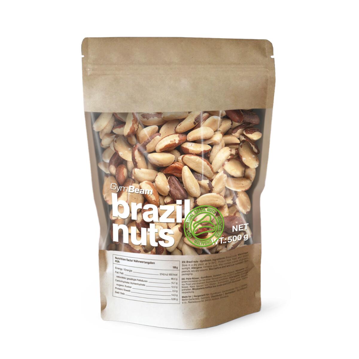 GymBeam GymBeam Orzechy brazylijskie 500 g niesolony