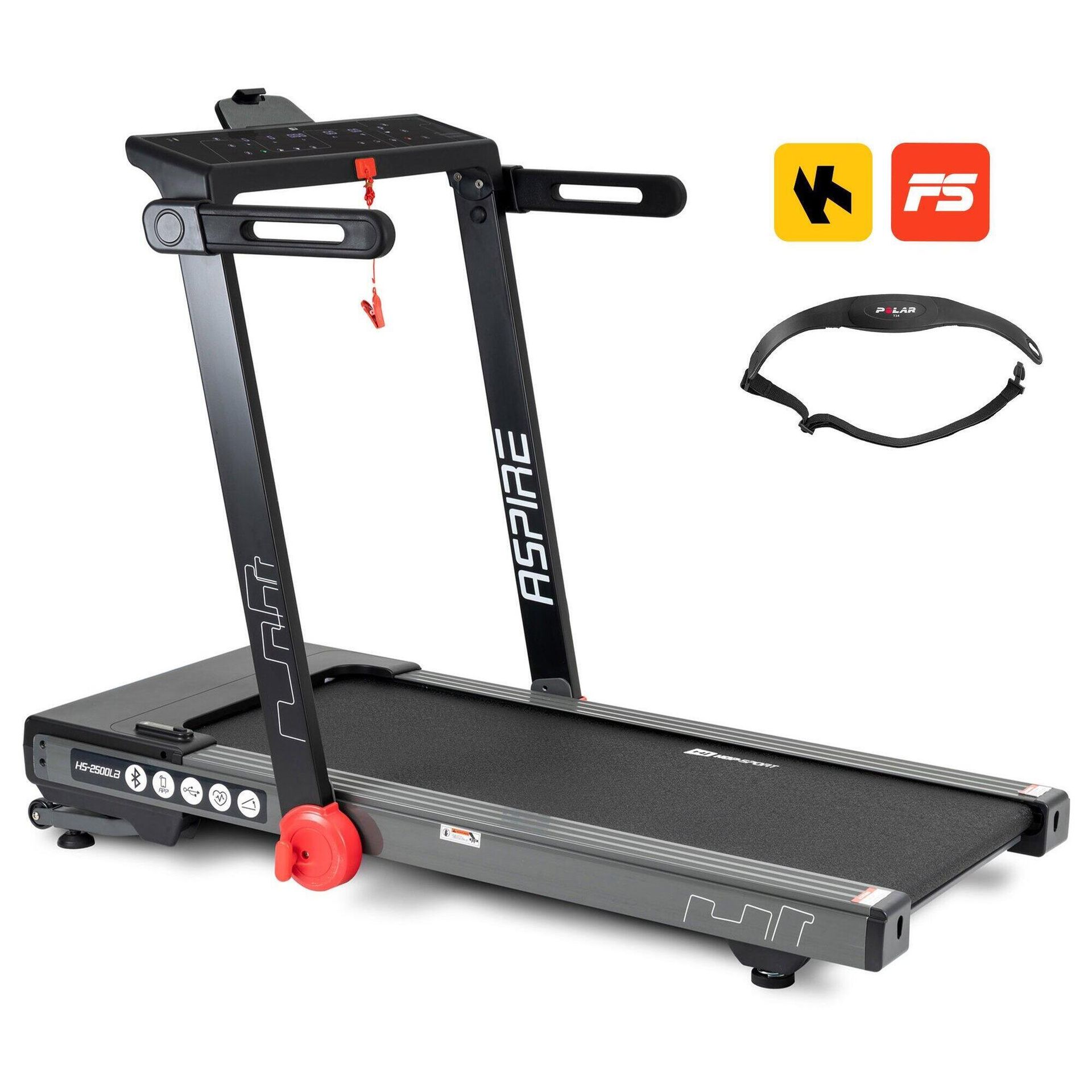 Hop-Sport, Bieżnia elektryczna, HS-2500LB Aspire, srebrny