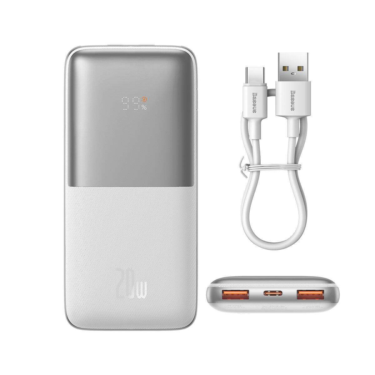 Baseus Bipow Pro 10000mAh 2xUSB, USB-C, 20W