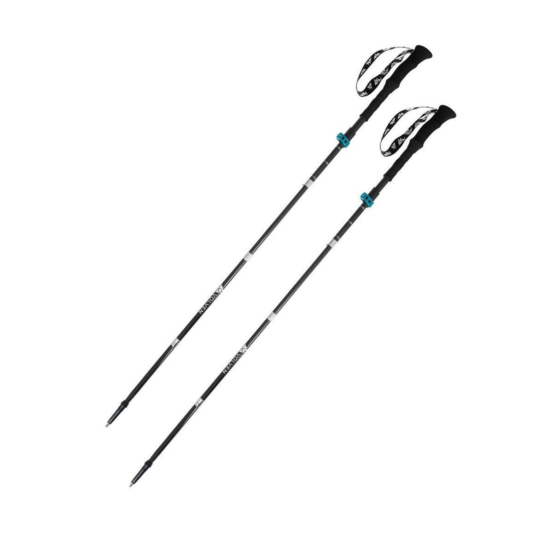 KIJE TREKKINGOWE EXPERT CARBON NIEBIESKI VOLVEN