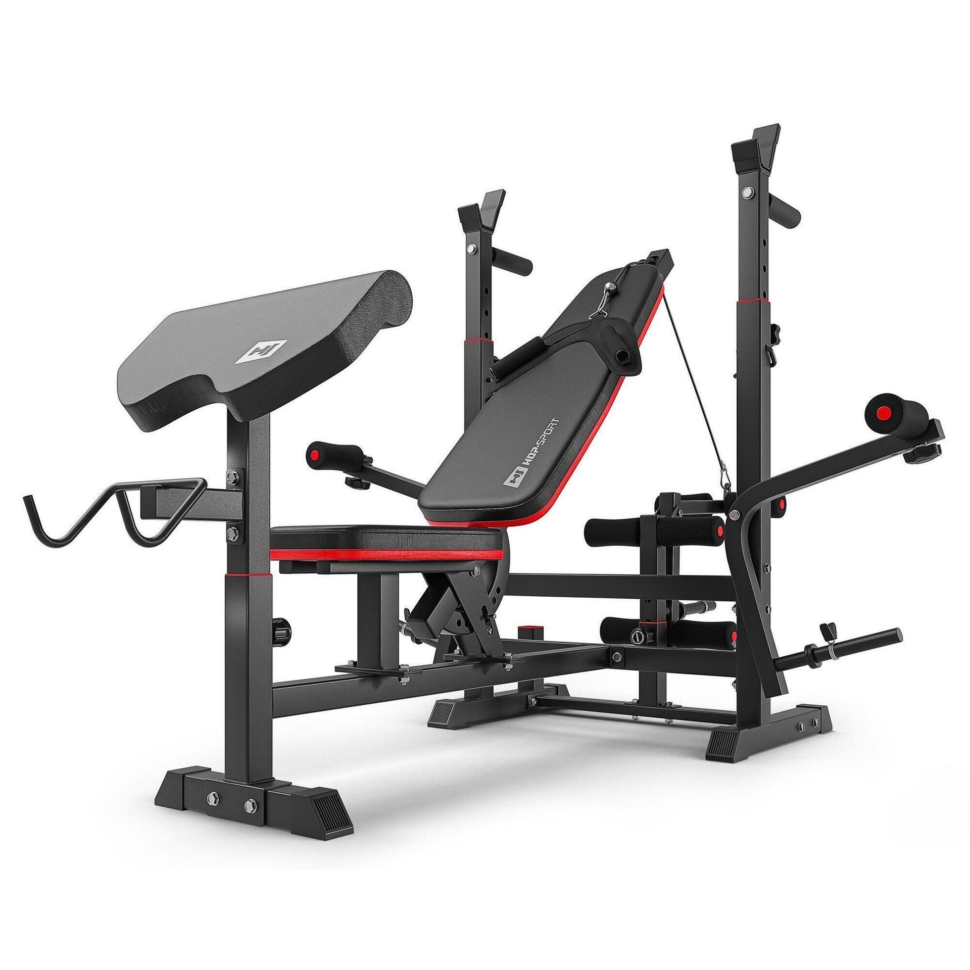 Hop-Sport Ławka pod sztangę HS-1075 Pro z modlitewnikiem 53375