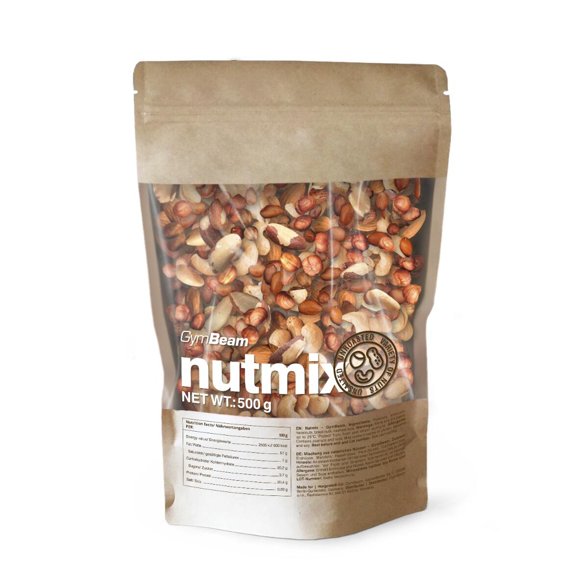 GymBeam GymBeam Mieszanka naturalnych orzechów 500 g