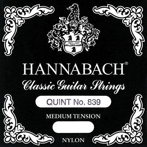 Hannabach Struny do gitary klasycznej, Quint-Gitarre, E5 - 8395MT, seria 839MT, Medium Tension