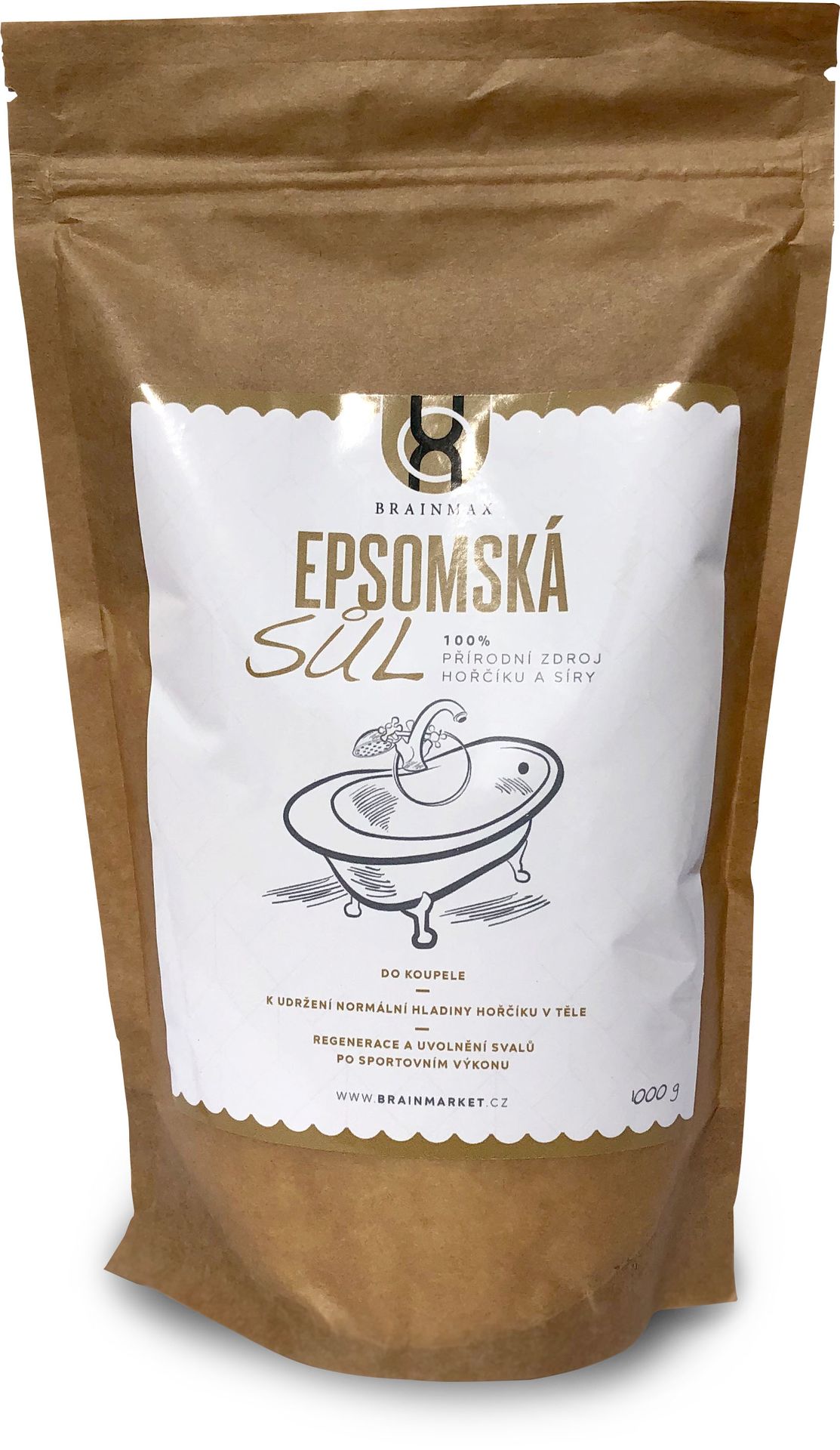 BrainMax sól Epsom, 1kg