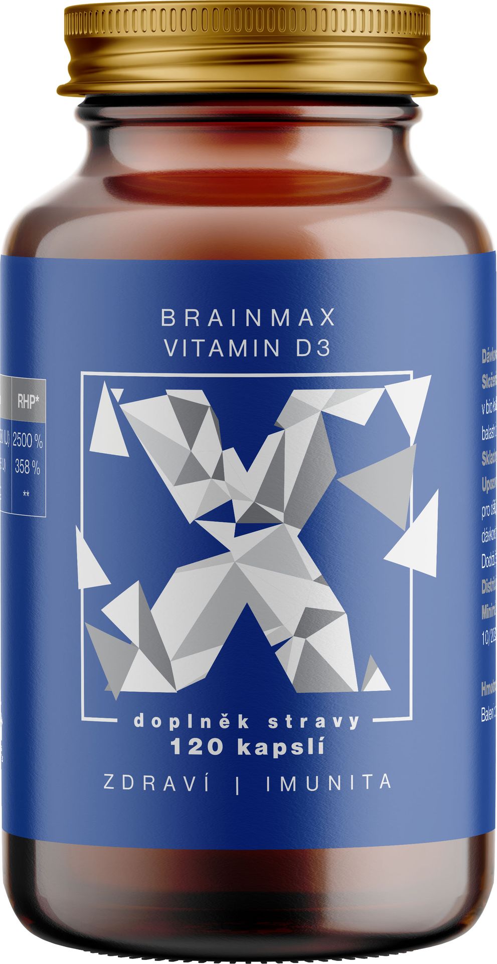 BrainMax Witamina D3, 5000 IU, 120 kapsułek ziołowych