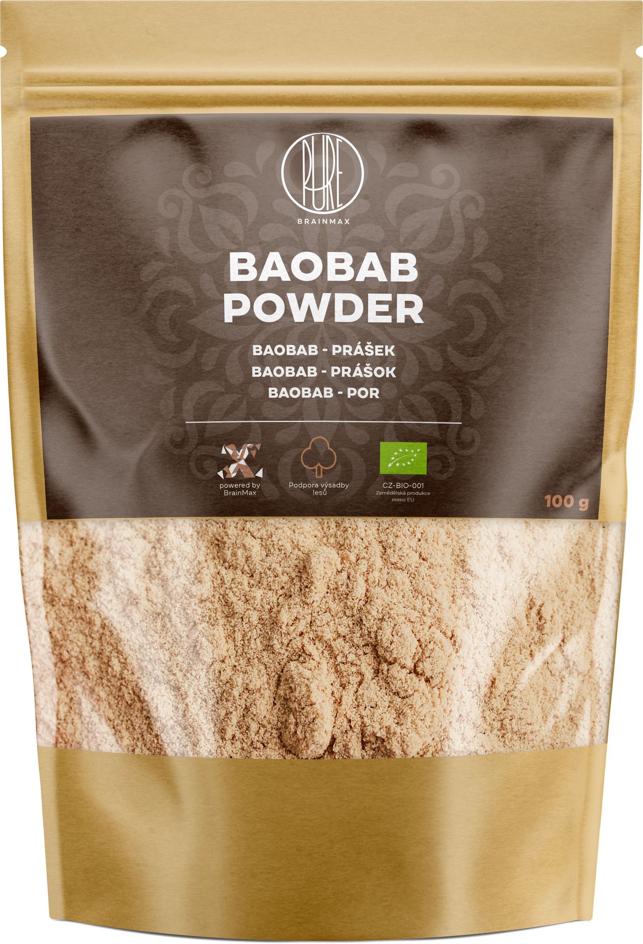 BrainMax Pure Baobab BIO proszek, 100 g