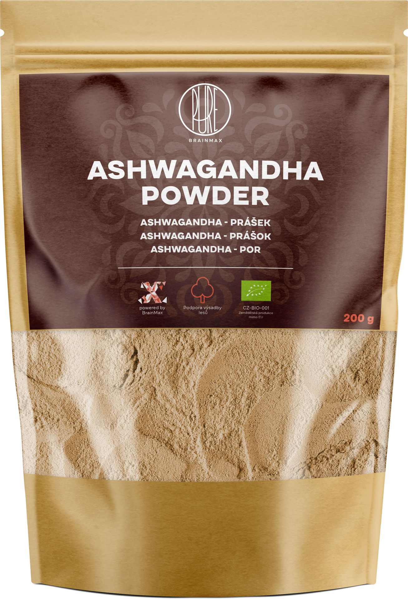 BrainMax Pure Ashwagandha BIO proszek, 200 g