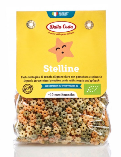 Dalla Costa - BIO Makaron dla dzieci Stelline tricolore, 200 g