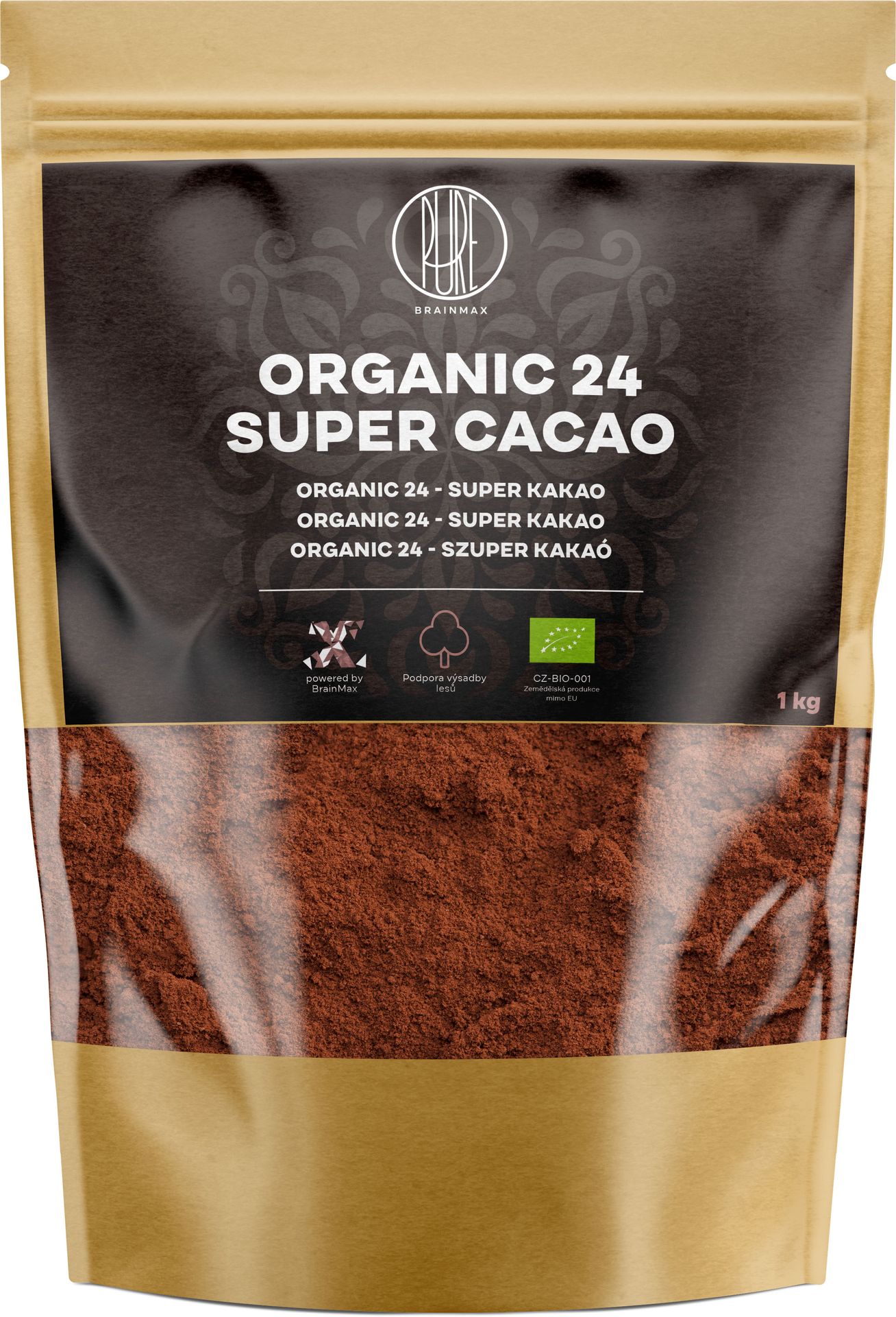 BrainMax Pure 24 Super Cacao, BIO kakao, 1kg