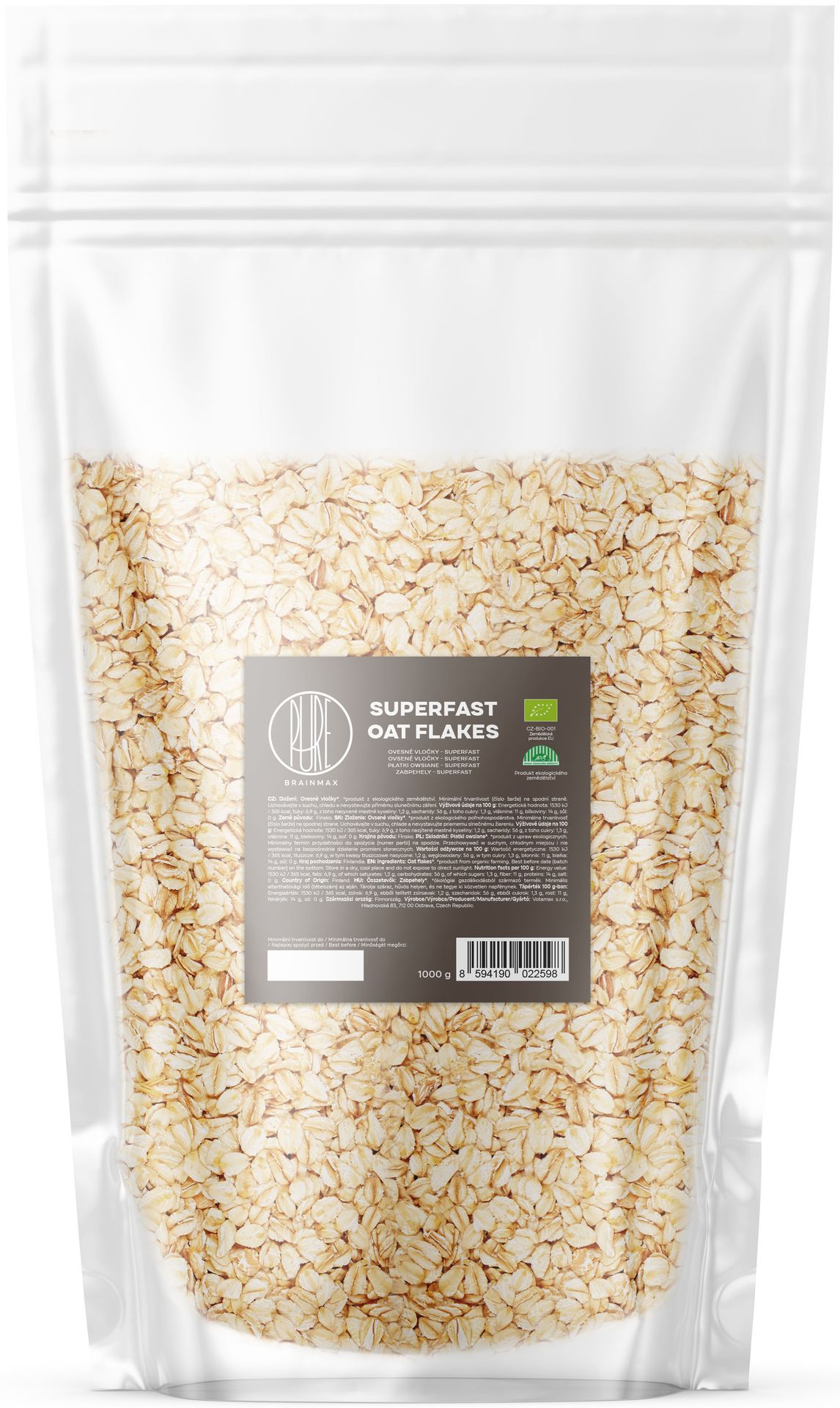 BrainMax Pure Superfast Płatki Owsiane BIO, 200 g