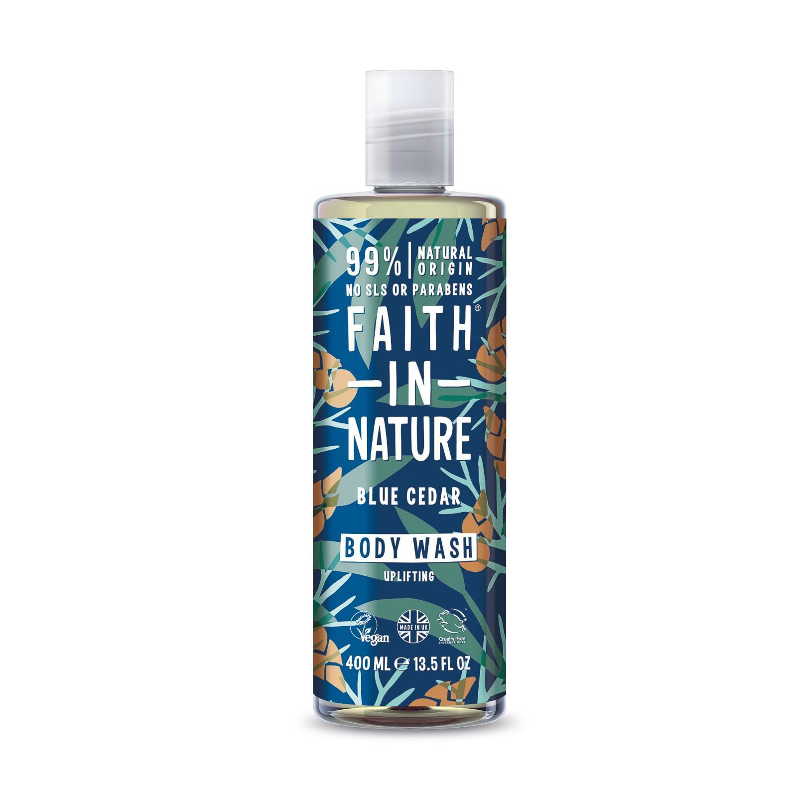 Faith in Nature Faith For Men - Naturalny żel pod prysznic Niebieski cedr, 400ml