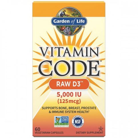 Garden of Life Vitamin Code RAW D3, 5000 IU, 60 kapsułek