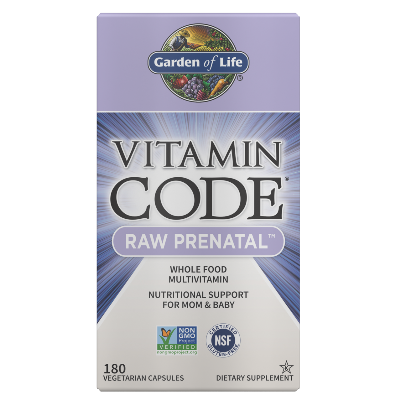 GARDEN OF LIFE GARDEN OF LIFE Vitamin Code Raw Prenatal 180vegcaps