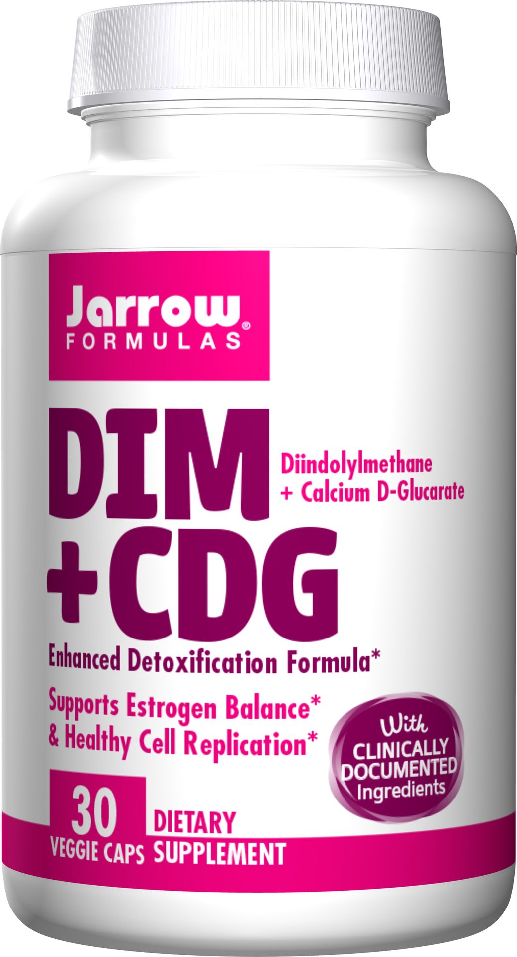 Jarrow Formulas Jarrow DIM + CDG (diindolilometan + D-glukaran wapnia), 30 kapsułek ziołowych