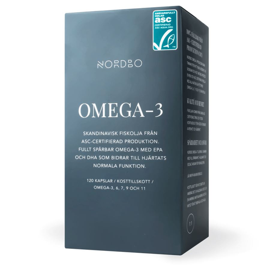Nordbo - Skandynawski olej z pstrąga Omega-3, 120 kapsułek
